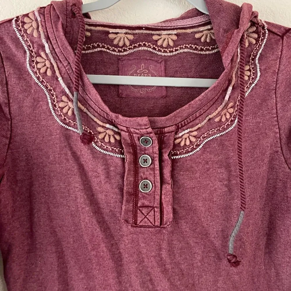 ‎Prana womens embroidered boho hoodie